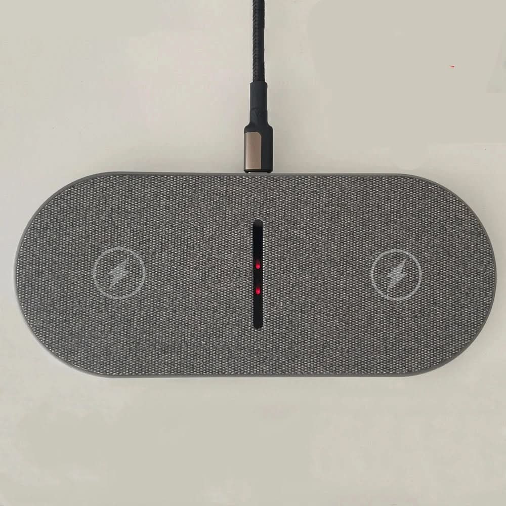 Dual Wireless Charging Station 40W | Fast Qi Charging, LED Display | Aluminium Alloy, Overheat & Overvoltage Protection