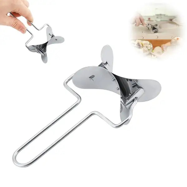 Dumpling Dough Cutter Stainless Steel & ABS | Uniform Cuts in Seconds | Works for Dumplings, Cookies & Pastries