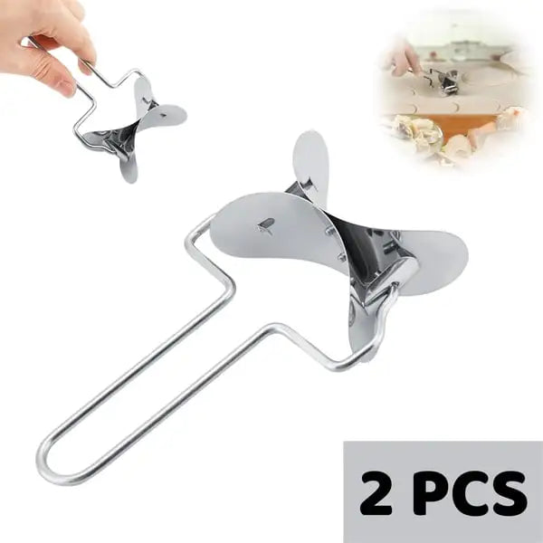 Dumpling Dough Cutter Stainless Steel & ABS | Uniform Cuts in Seconds | Works for Dumplings, Cookies & Pastries