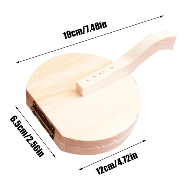 Dumpling & Pastry Press Solid Wood | Press-Action Wrapper Maker | Quick Uniform Wrappers for Ravioli and Pastry Dough