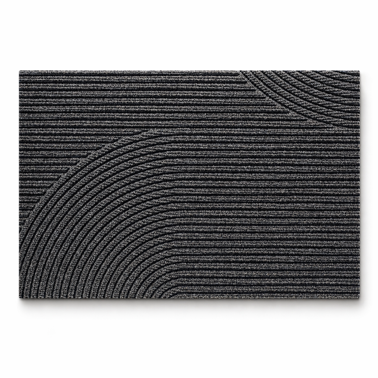 Durable Non-Slip Door Mat | Green Geometric Textured Entry Mat
