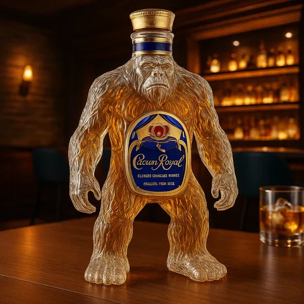 Sasquatch Whiskey Decanter Glass 384 ml | Ape-Figure Design, 4 Style Options | Novelty Barware Gift for Collectors 1