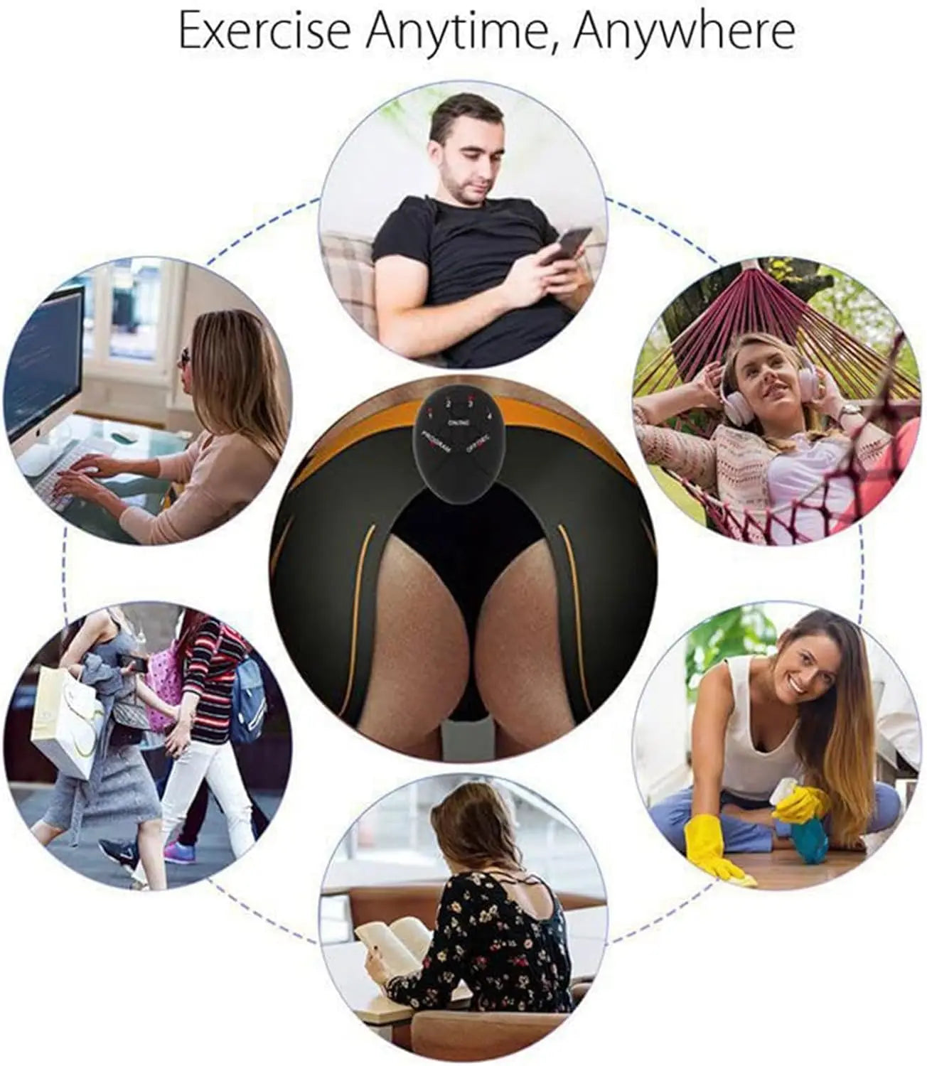 EMS Training Device for Hips – Electrical Muscle Stimulation | Portable Home Trainer 6