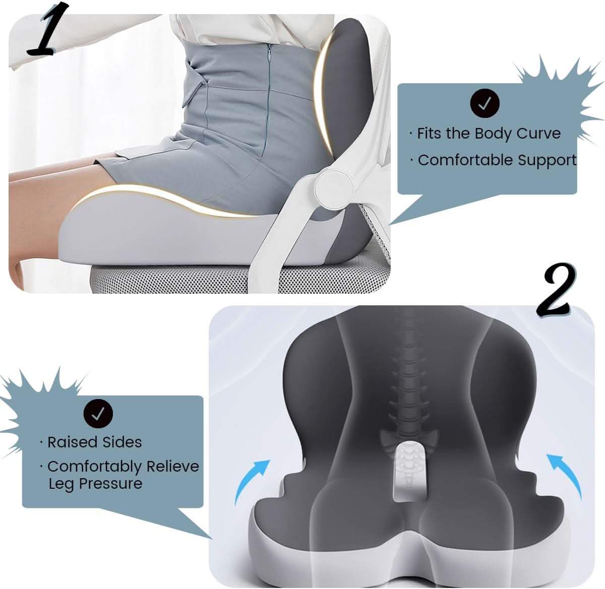 ERGOCOMFORT PAD – Premium Memory Foam Pillow for Posture & Comfort 3