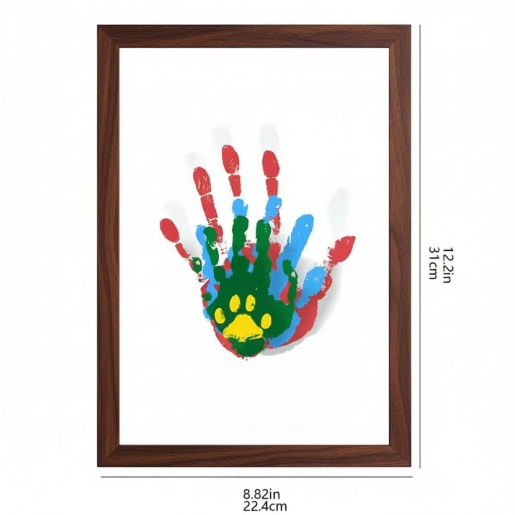 Baby Memory Frame | Wooden Hand And Footprint Clay Kit