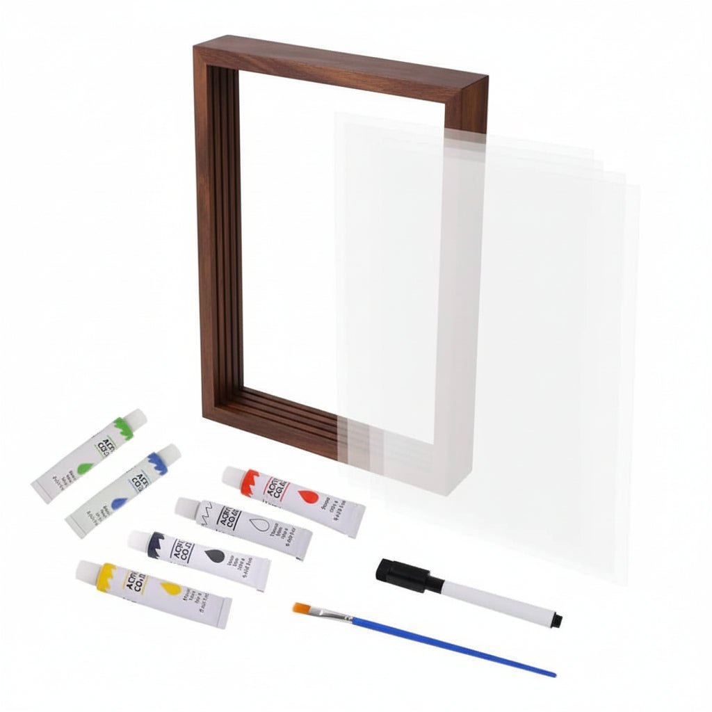 Baby Memory Frame | Wooden Hand And Footprint Clay Kit