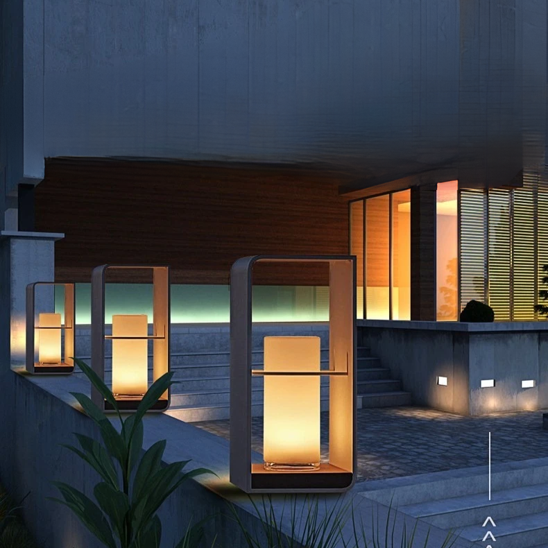 EcoBright | Solar Terrace Lamp with Warm LED Light - Durable Stainless Steel Design