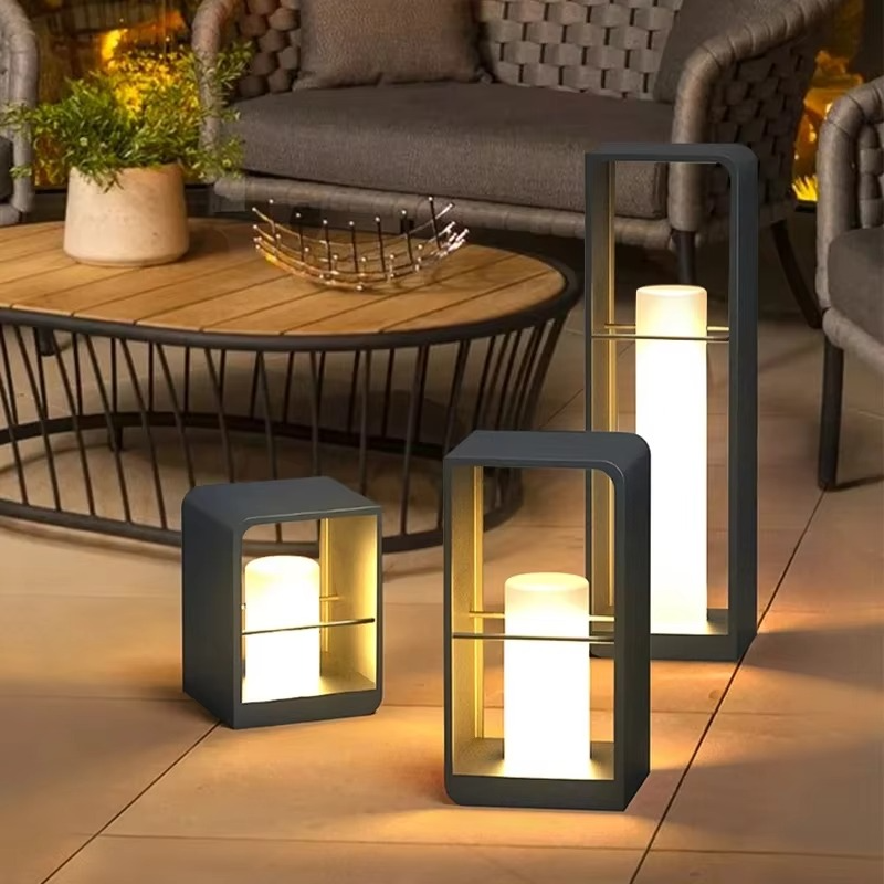 EcoBright | Solar Terrace Lamp with Warm LED Light - Durable Stainless Steel Design