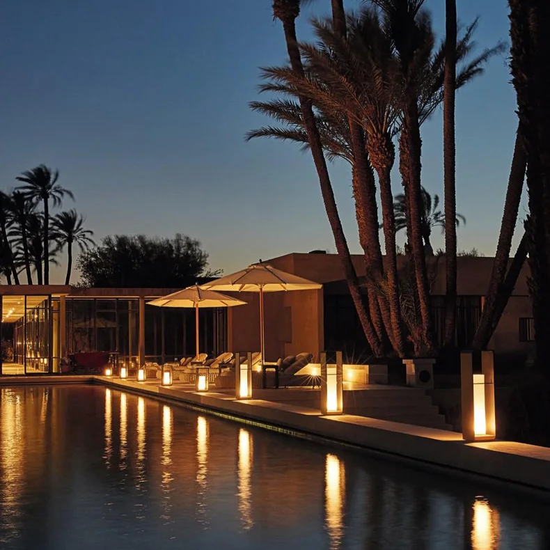 EcoBright | Solar Terrace Lamp with Warm LED Light - Durable Stainless Steel Design