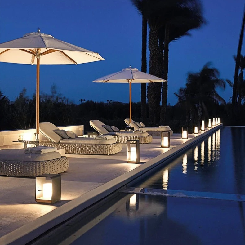 EcoBright | Solar Terrace Lamp with Warm LED Light - Durable Stainless Steel Design