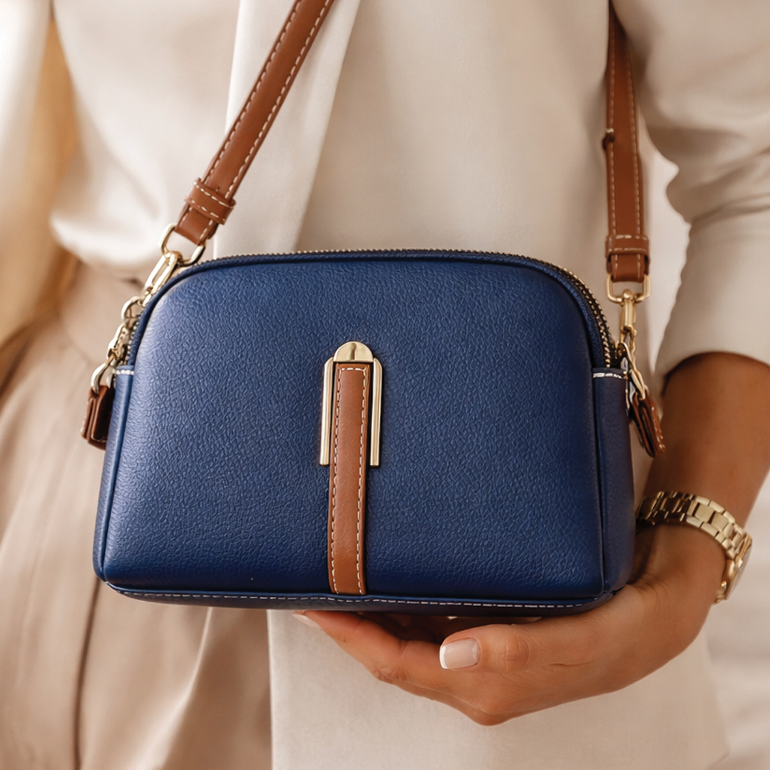 Elaine | Vegan Leather Crossbody Bag – Compact Design With Gold-Tone Hardware