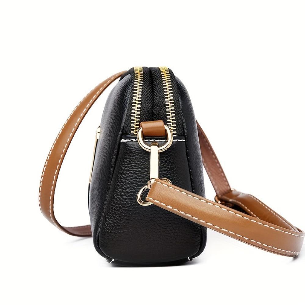 Elaine | Vegan Leather Crossbody Bag – Compact Design With Gold-Tone Hardware