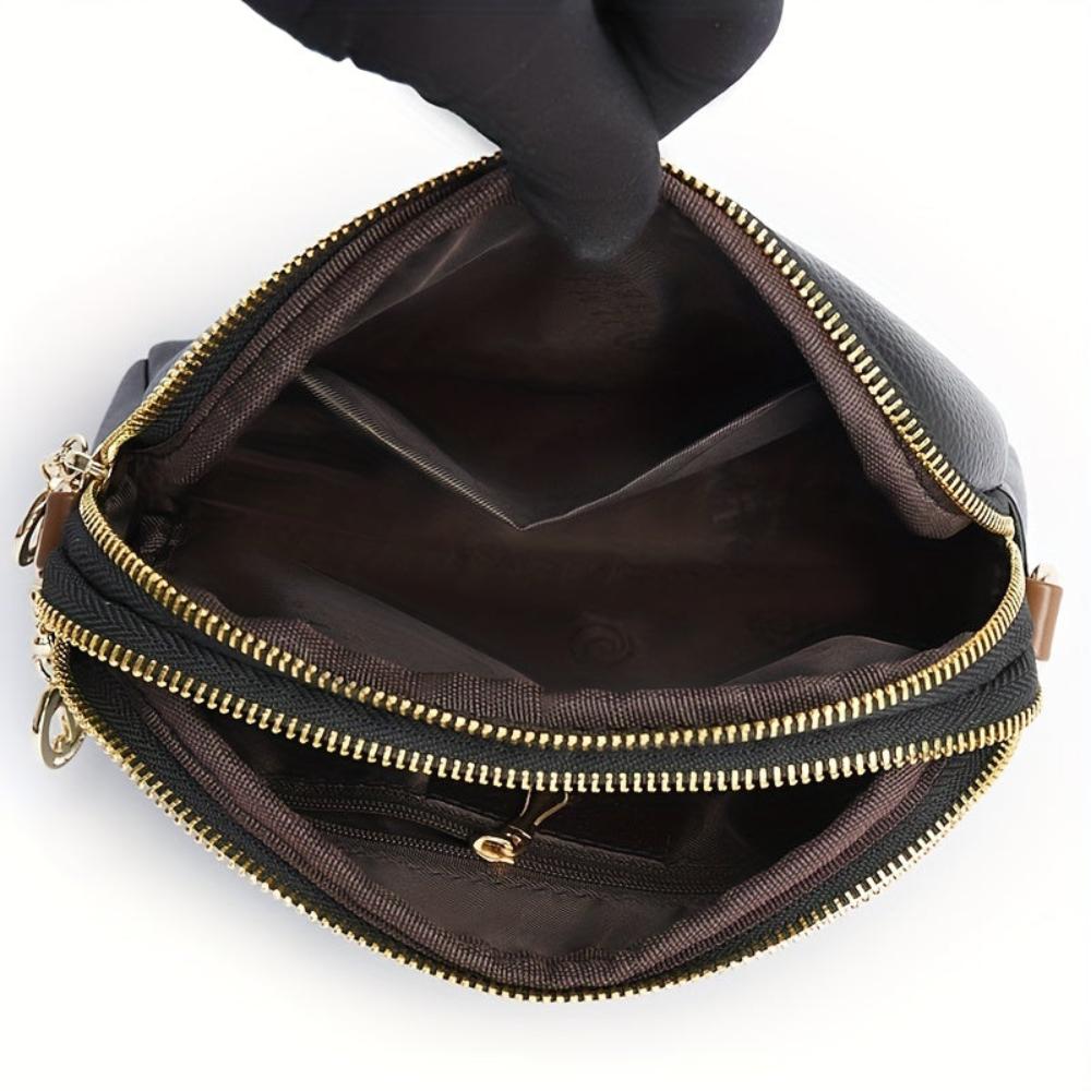 Elaine | Vegan Leather Crossbody Bag – Compact Design With Gold-Tone Hardware