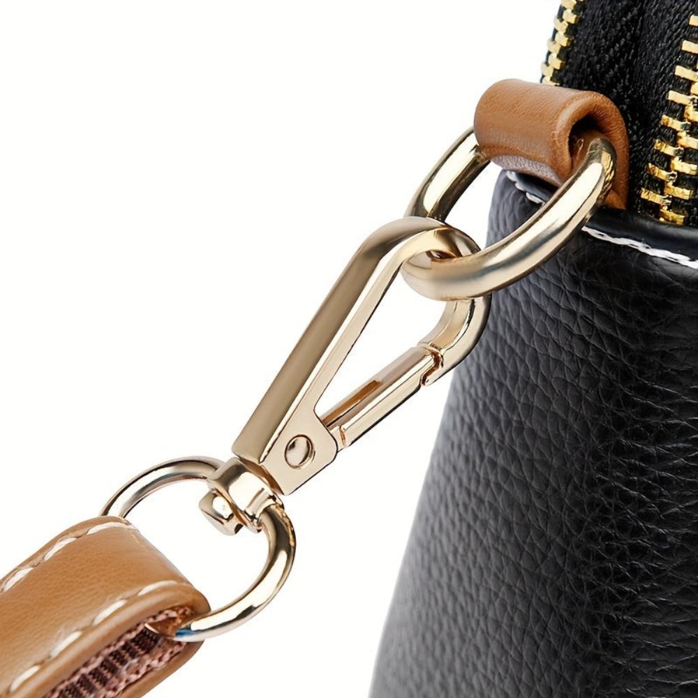 Elaine | Vegan Leather Crossbody Bag – Compact Design With Gold-Tone Hardware