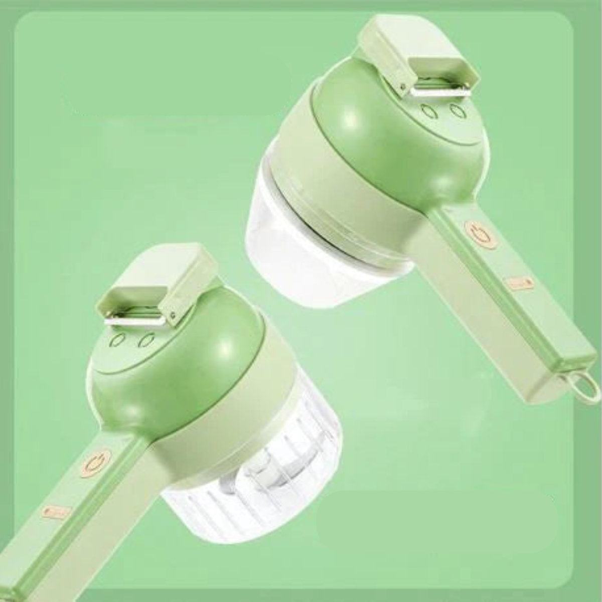 Electric 4-in-1 Food Slicer Grater Peeler | Built-In Cleaning Brush & USB Charging | Self-Cleaning Waterproof Design