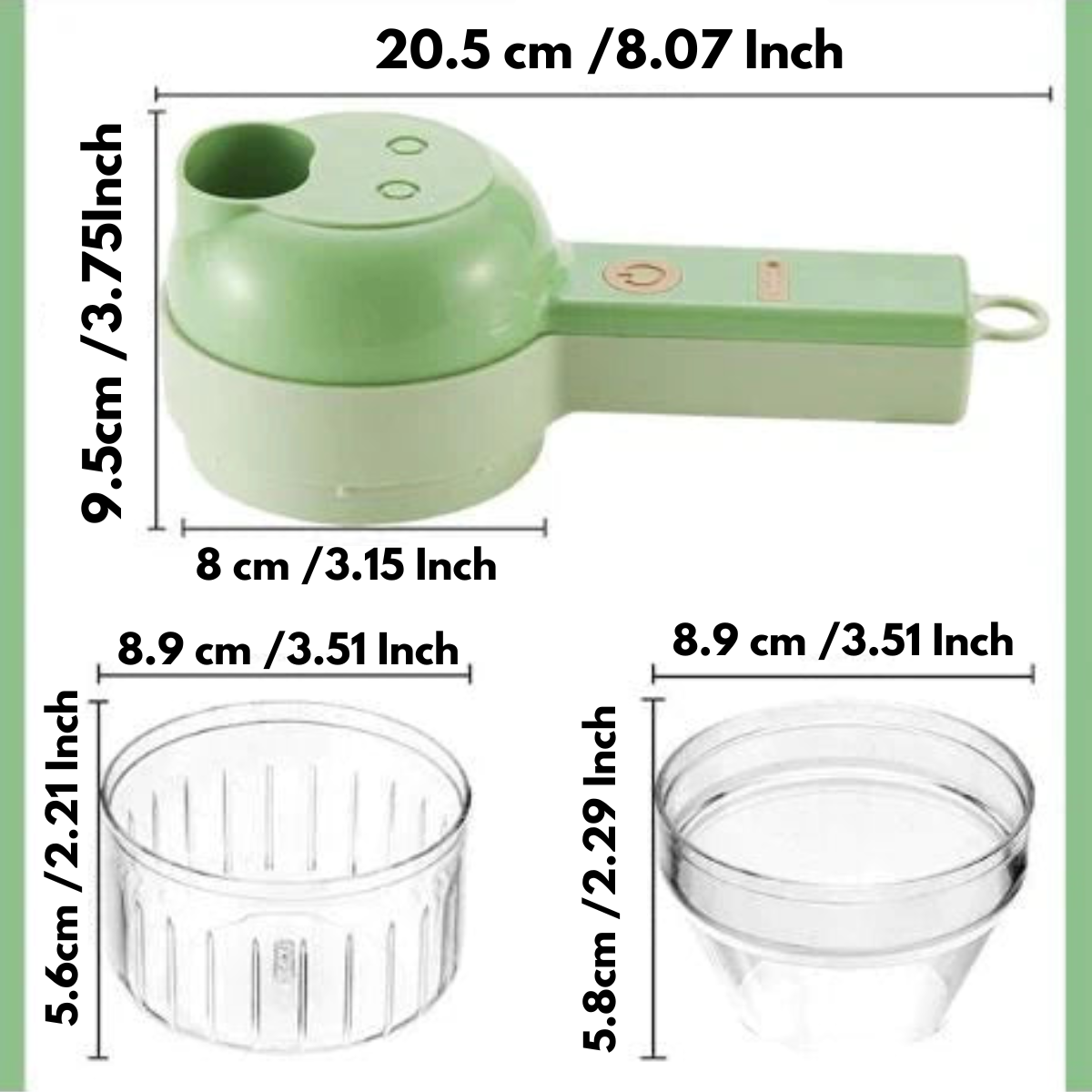 Electric 4-in-1 Food Slicer Grater Peeler | Built-In Cleaning Brush & USB Charging | Self-Cleaning Waterproof Design