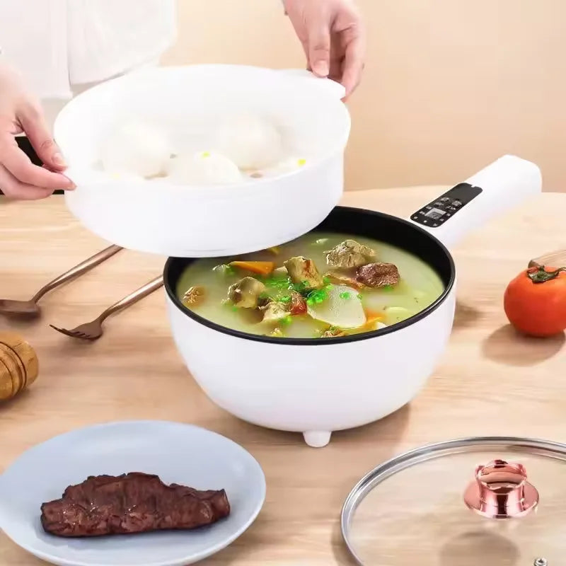 Electric Cooking Wok | Handle Controls, Footed Base
