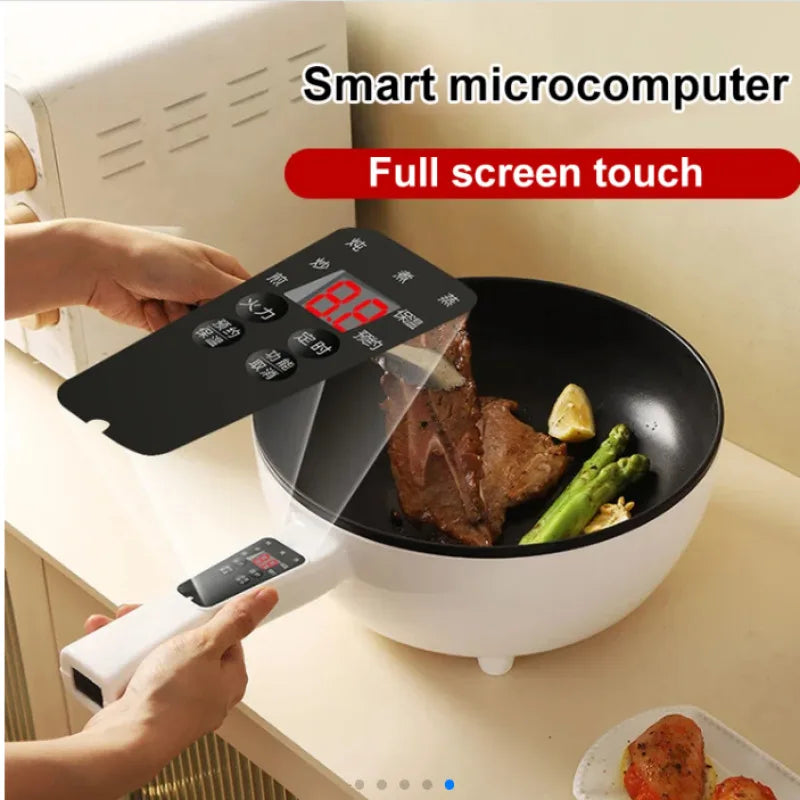 Electric Cooking Wok | Handle Controls, Footed Base