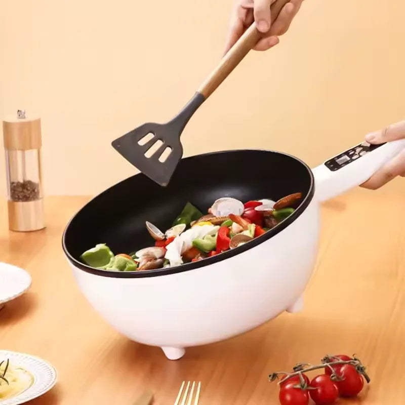 Electric Cooking Wok | Handle Controls, Footed Base