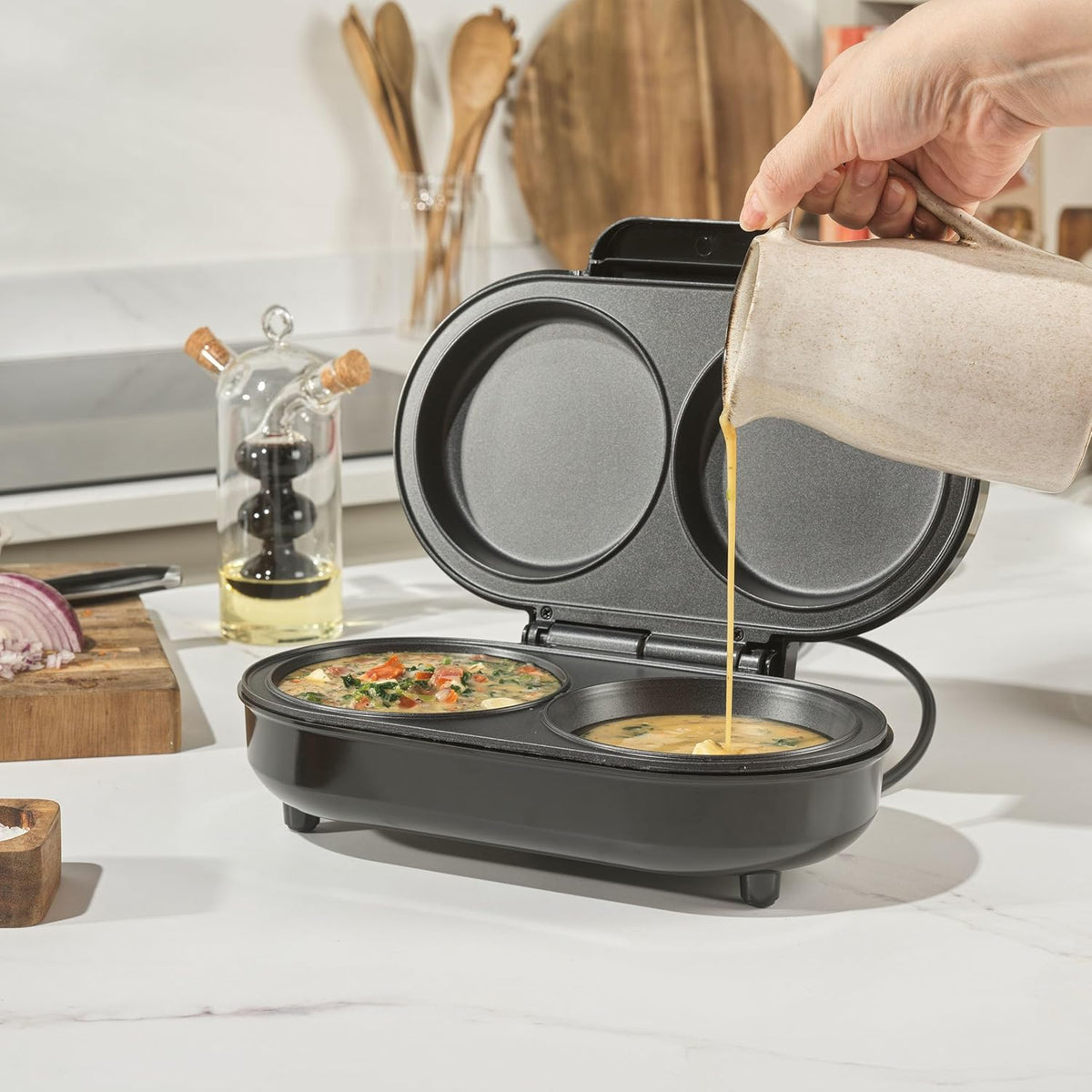 Electric Omelette Maker | Dual Non-Stick Egg Cooker