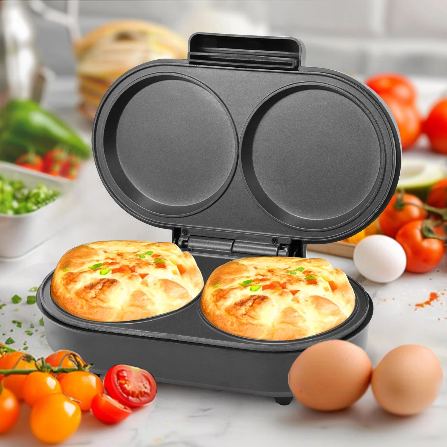 Electric Omelette Maker | Dual Non-Stick Egg Cooker