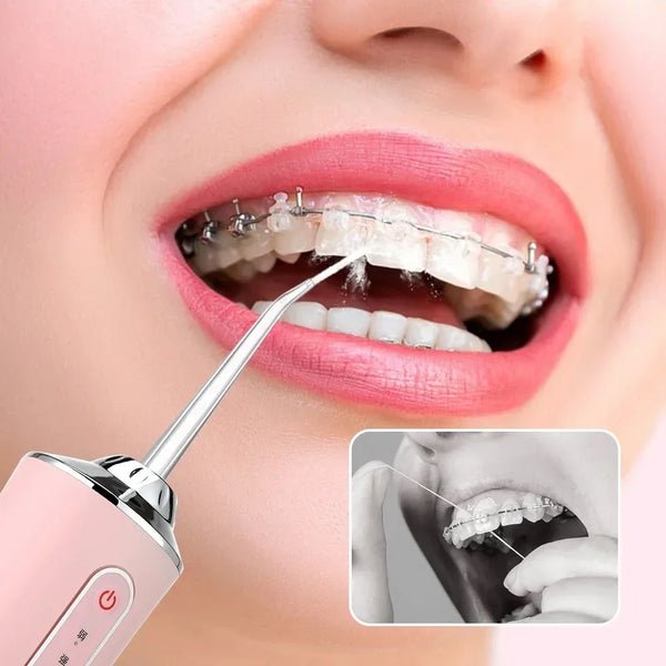 Electric Water Flosser | 3 Pressure Modes, IPX7 Waterproof | 1000mAh Battery, 60 Min Cordless Use, Quiet Design