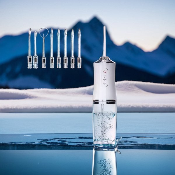 Electric Water Flosser | 3 Pressure Modes, IPX7 Waterproof | 1000mAh Battery, 60 Min Cordless Use, Quiet Design
