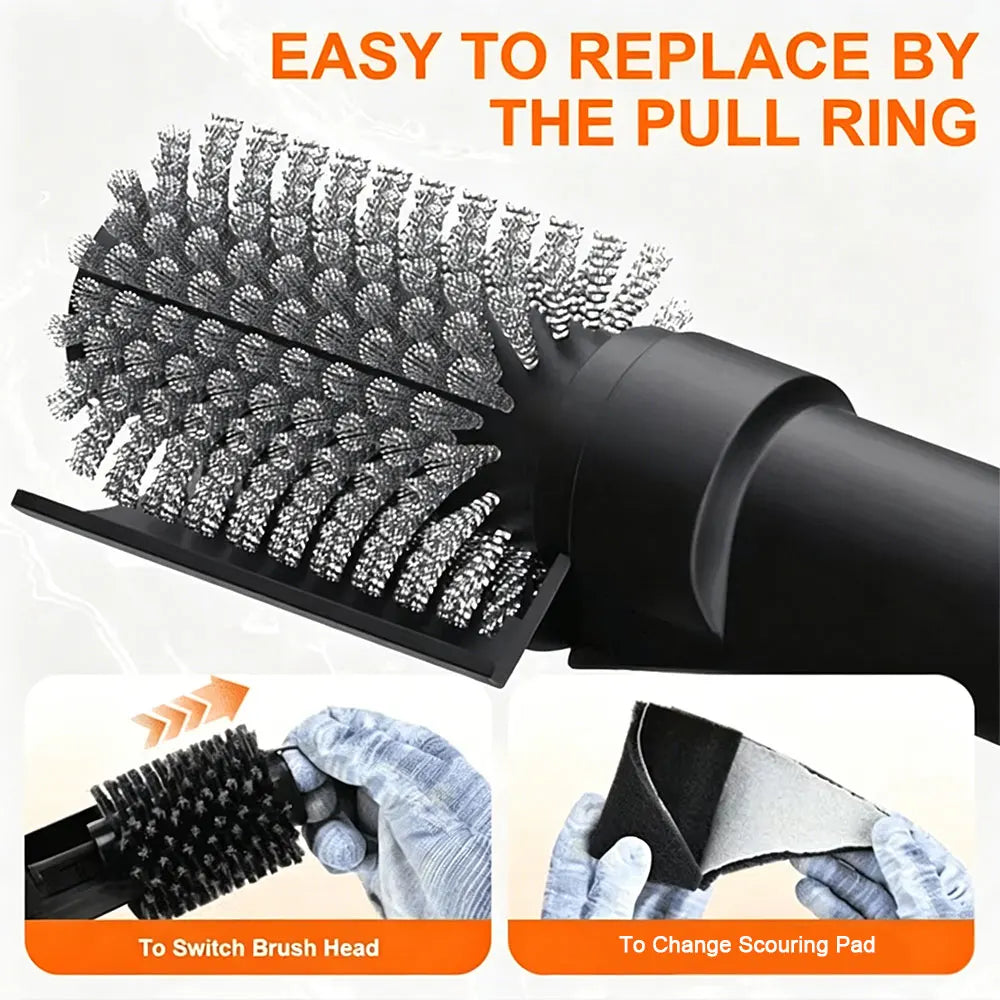 Electric BBQ Grill Brush Cleaner 3 Speed Cordless Grill Cleaning Brush 8