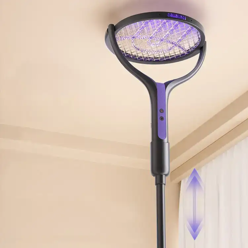 Electric Mosquito Swatter with LED Camping Light and Rotating Head 6