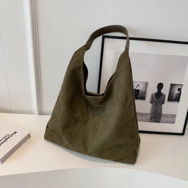 Elegant Suede | Shoulder Bag For Women - Adjustable Strap Design