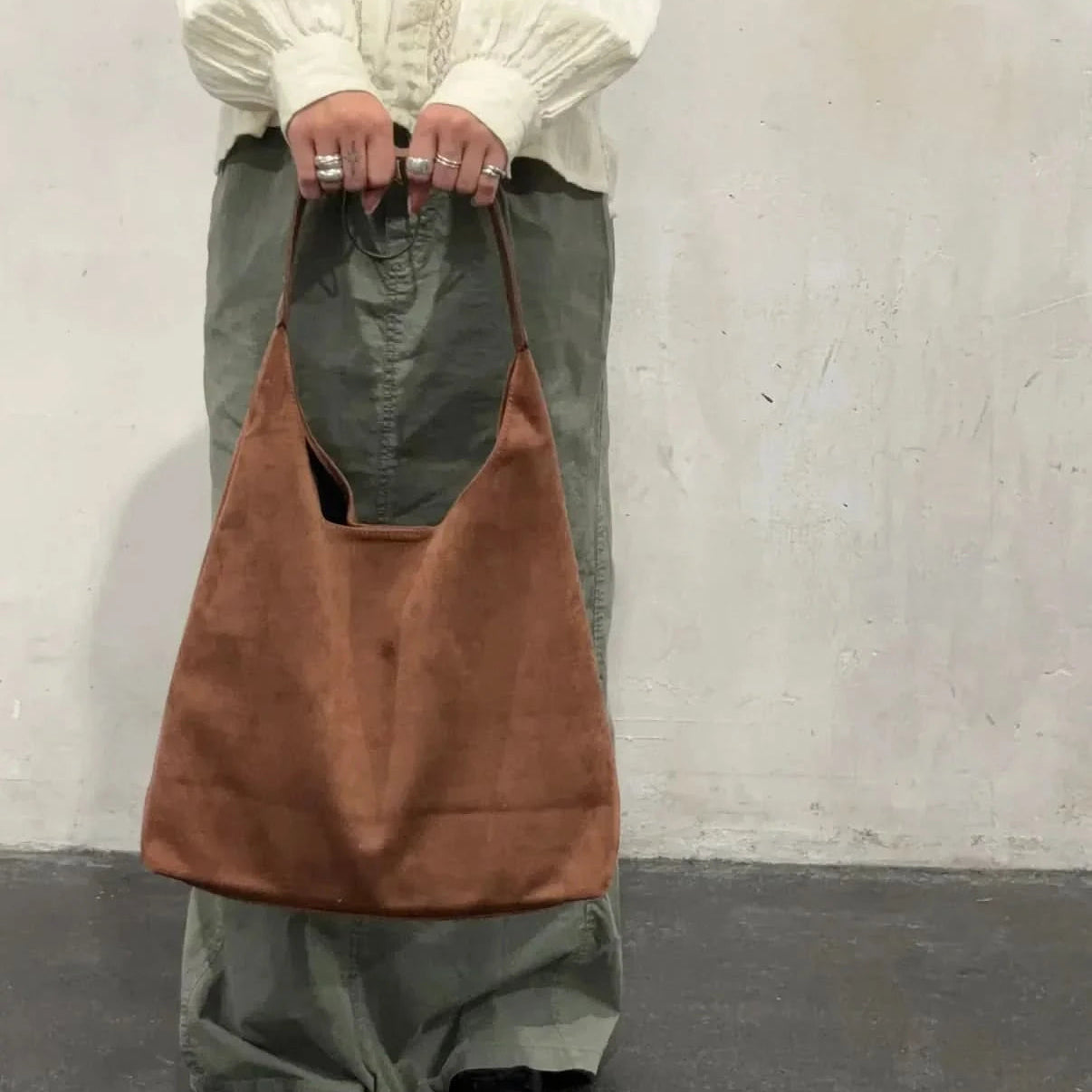 Elegant Suede | Shoulder Bag For Women - Adjustable Strap Design
