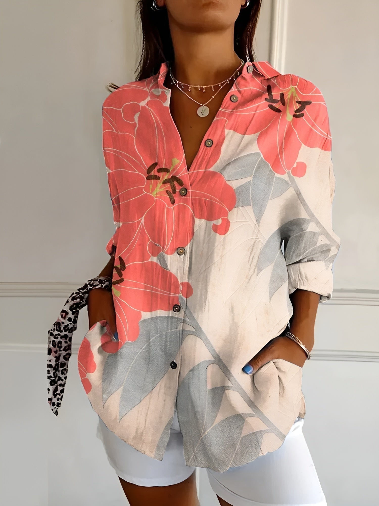 ElegantCotton | Women's Button Down Blouse – Breathable Long Sleeves 2