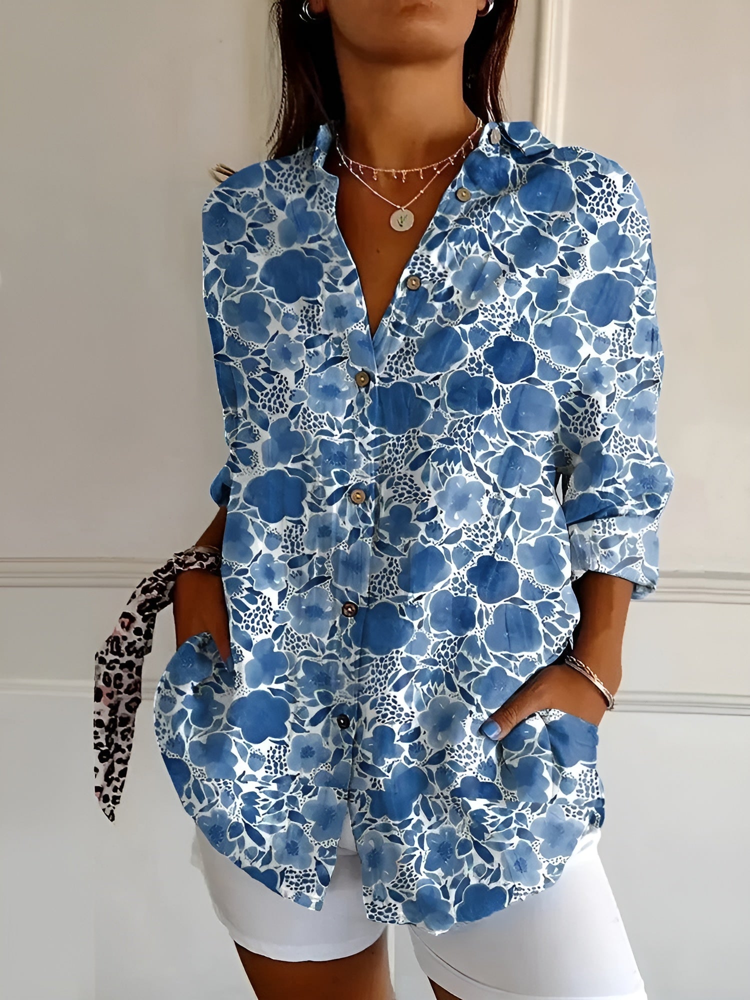 ElegantCotton | Women's Button Down Blouse – Breathable Long Sleeves 7