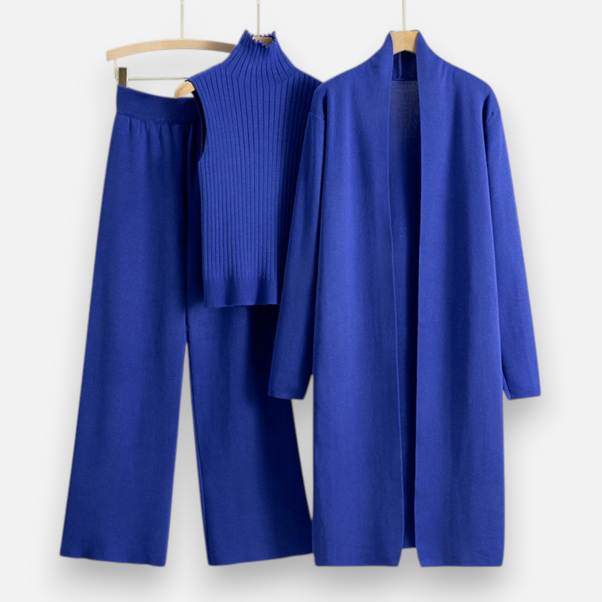 ElegantKnits | Women's 3-Piece Cardigan Set – Soft Knitted Fabric 11