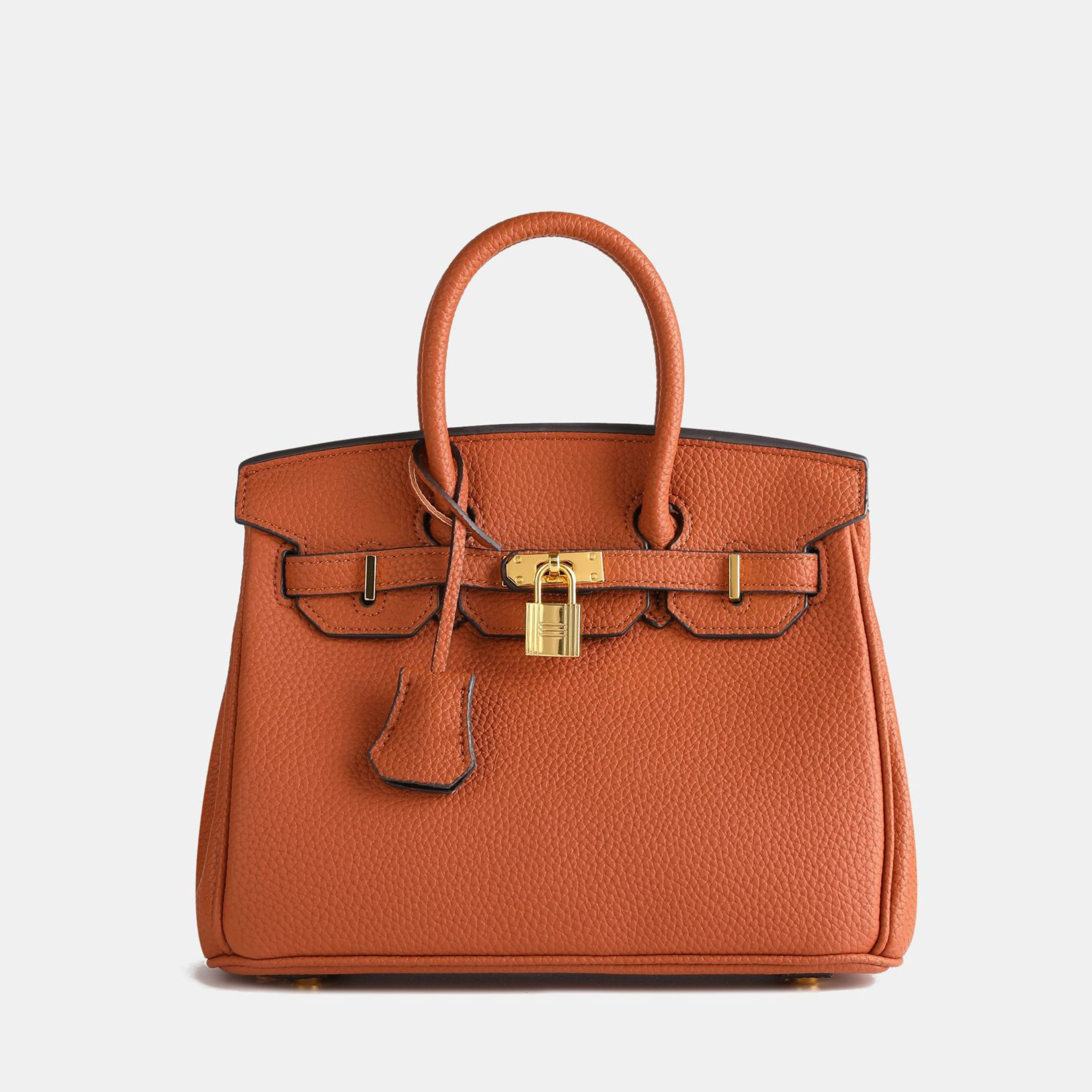 ElegantStyle | Women's Handbag - Structured Textured Design with Top Handles