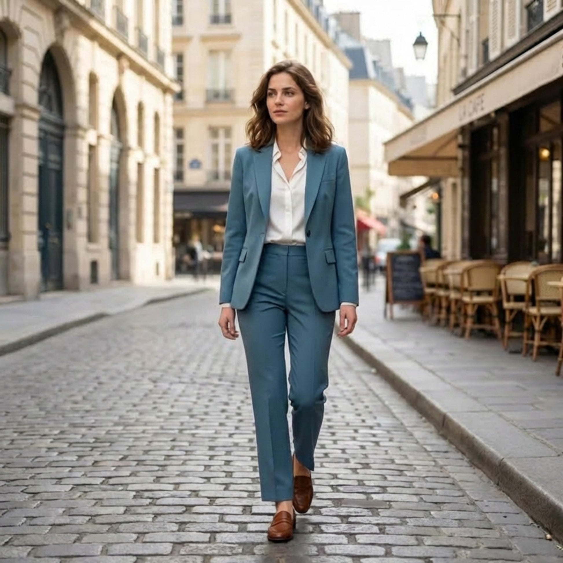 ElegantStyle | Women's Suit Set - Tailored Blazer and Trousers 2