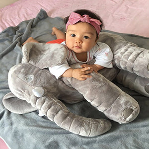 Elephant Pillow Soft Toy Plush | Soft Huggable Design for Cot or Bed | Comforting Companion for Babies and Kids