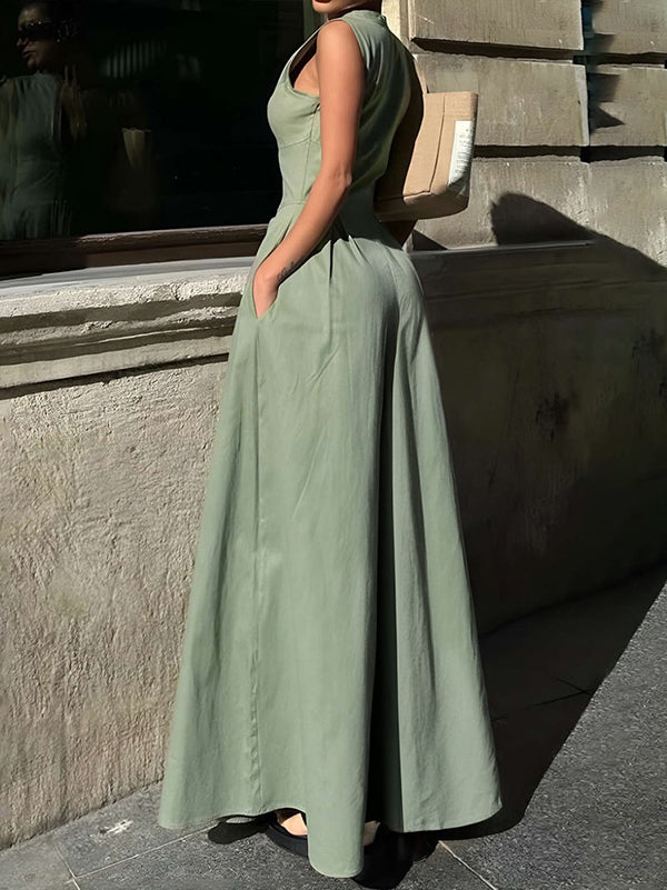 Ella | Chic Sleeveless Wide-Leg Jumpsuit for Women