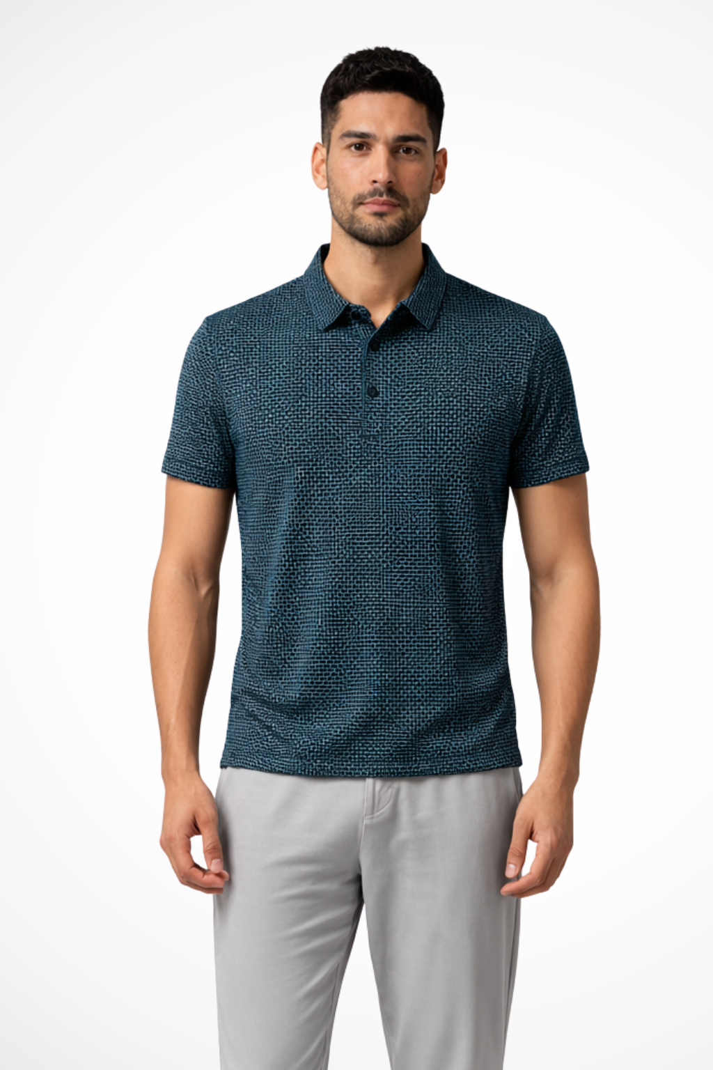 Elliot | Men's Polo Shirt – Waffle Knit Short Sleeve Design 4