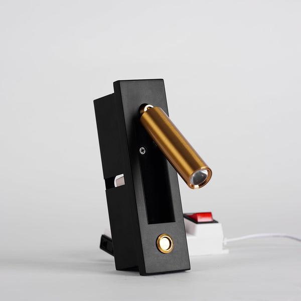Wall Mounted Reading Light Adjustable Arm, Metal Dia 5 cm H 15.5-17.8 cm | Matte Black, Copper, Nickel | Warm/Cool White LED 15