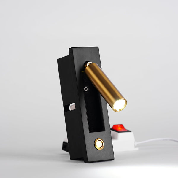 Wall Mounted Reading Light Adjustable Arm, Metal Dia 5 cm H 15.5-17.8 cm | Matte Black, Copper, Nickel | Warm/Cool White LED 16