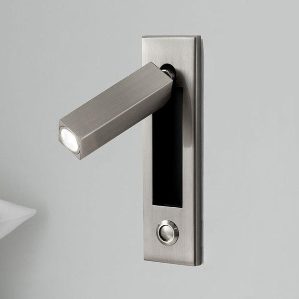 Wall Mounted Reading Light Adjustable Arm, Metal Dia 5 cm H 15.5-17.8 cm | Matte Black, Copper, Nickel | Warm/Cool White LED 5