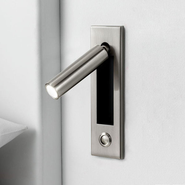 Wall Mounted Reading Light Adjustable Arm, Metal Dia 5 cm H 15.5-17.8 cm | Matte Black, Copper, Nickel | Warm/Cool White LED 6