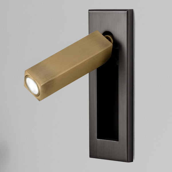 Wall Mounted Reading Light Adjustable Arm, Metal Dia 5 cm H 15.5-17.8 cm | Matte Black, Copper, Nickel | Warm/Cool White LED 19
