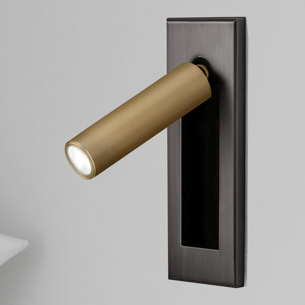 Wall Mounted Reading Light Adjustable Arm, Metal Dia 5 cm H 15.5-17.8 cm | Matte Black, Copper, Nickel | Warm/Cool White LED 20