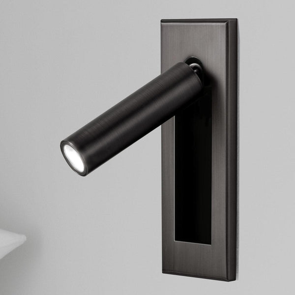 Wall Mounted Reading Light Adjustable Arm, Metal Dia 5 cm H 15.5-17.8 cm | Matte Black, Copper, Nickel | Warm/Cool White LED 23