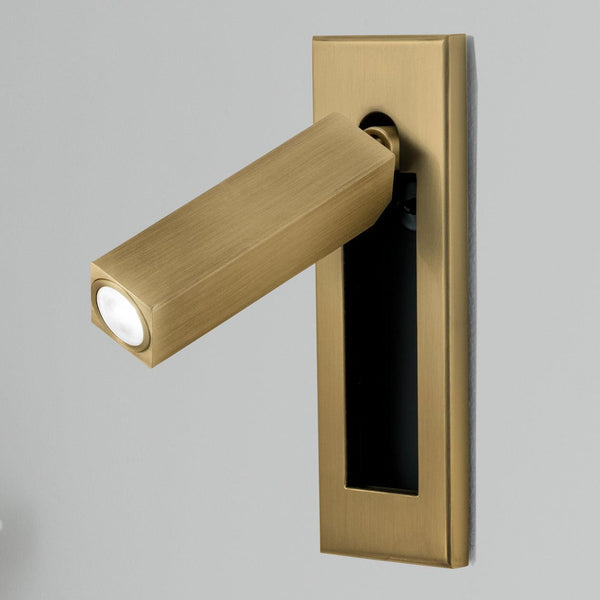 Wall Mounted Reading Light Adjustable Arm, Metal Dia 5 cm H 15.5-17.8 cm | Matte Black, Copper, Nickel | Warm/Cool White LED 25