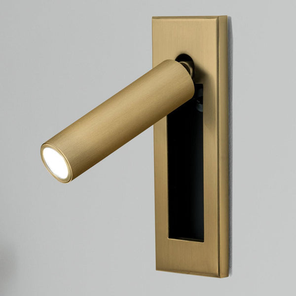 Wall Mounted Reading Light Adjustable Arm, Metal Dia 5 cm H 15.5-17.8 cm | Matte Black, Copper, Nickel | Warm/Cool White LED 26