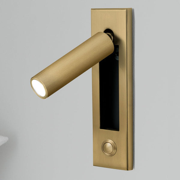 Wall Mounted Reading Light Adjustable Arm, Metal Dia 5 cm H 15.5-17.8 cm | Matte Black, Copper, Nickel | Warm/Cool White LED 33