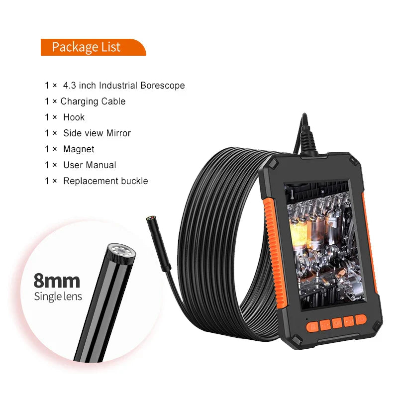Endoscope Camera | 4.3in 1080p Industrial Inspection Camera